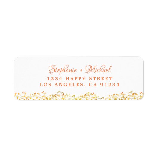 エレガント植物の秋の緑離れの ラベル (正面)