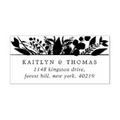 エレガント植物の緑のフローラ結婚ズ セルフインキングスタンプ (デザイン)