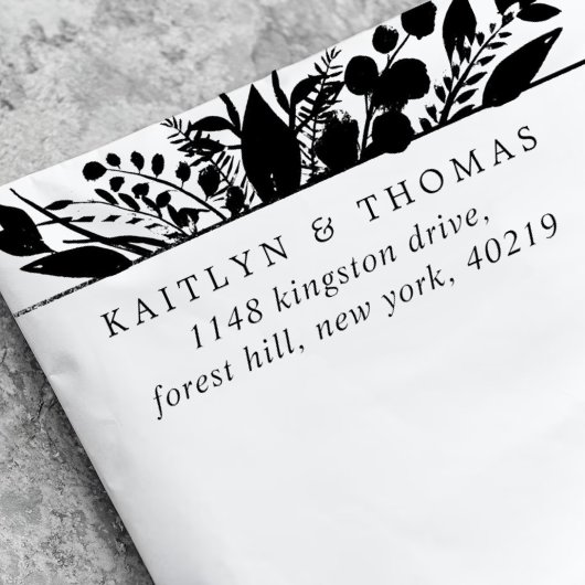 エレガント植物の緑のフローラ結婚ズ セルフインキングスタンプ