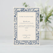 エレガント植物フローラ結婚サンキューカード サンキューカード (スタンド正面)