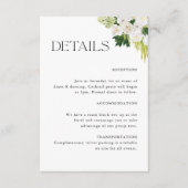 エレガント植物フローラ結婚詳細 エンクロージャーカード (正面)