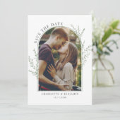 エレガント植物写真結婚の セーブザデート (スタンド正面)