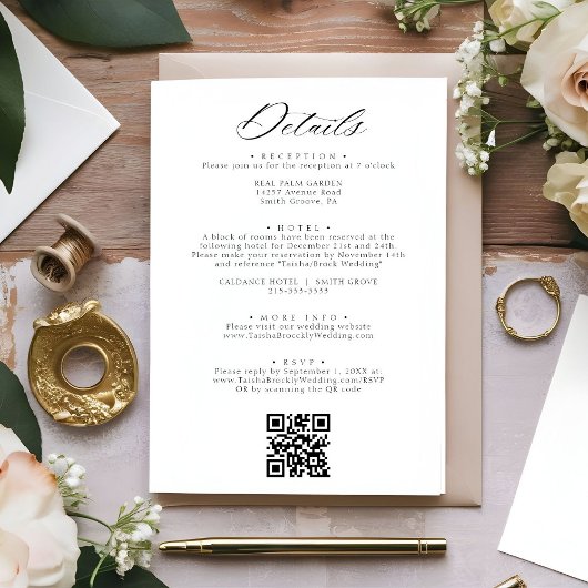 エレガント植物冠モノグラ結婚ム詳細 エンクロージャーカード