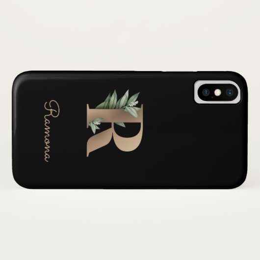 エレガント植物単図金ゴールドR Case-Mate iPhoneケース (裏面(横))