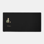 エレガント植物単行文字L デスクマット (正面)