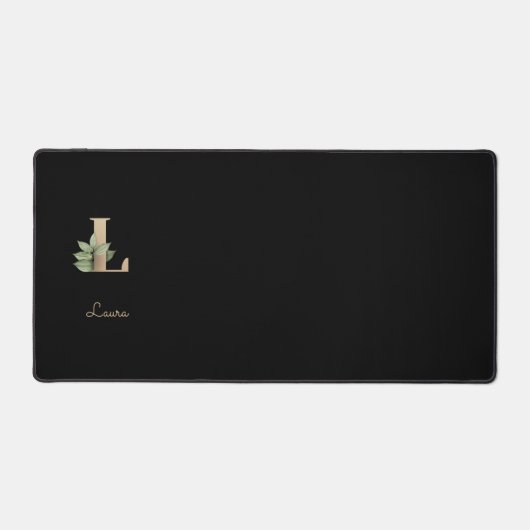 エレガント植物単行文字L デスクマット (正面)