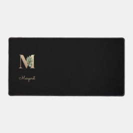 エレガント植物単行文字M デスクマット