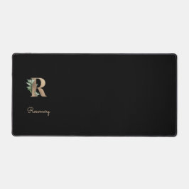 エレガント植物単行文字R デスクマット