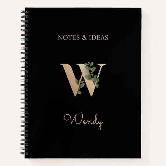 エレガント植物単行文字W ノートブック (正面)