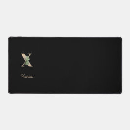 エレガント植物単行文字X デスクマット