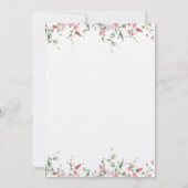 エレガント植物園バラズ結婚インビタット 招待状 (裏面)