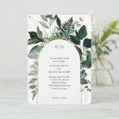 エレガント植物園モダン結婚の 招待状 (スタンド正面)