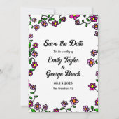 エレガント植物園花フローラ結婚ズ セーブザデート (正面)