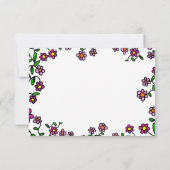 エレガント植物園花フローラ結婚ズ 出欠カード (裏面)