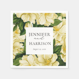 エレガント植物学結婚式招待状 スタンダードカクテルナプキン