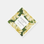 エレガント植物学結婚式招待状 スタンダードカクテルナプキン (角)
