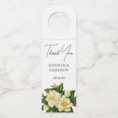 エレガント植物学結婚式招待状 ボトルネックタグ (正面)