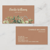 エレガント植物性ボヘミ離れアテラ 名刺 (正面/裏面)