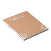 エレガント植物性ボホ結婚ー茶 ノートパッド (アングル)