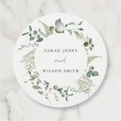 エレガント植物性ユーカリ水の色結婚の フェイバータグ (正面)