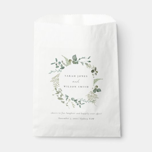 エレガント植物性ユーカリ水の色結婚の フェイバーバッグ (正面)