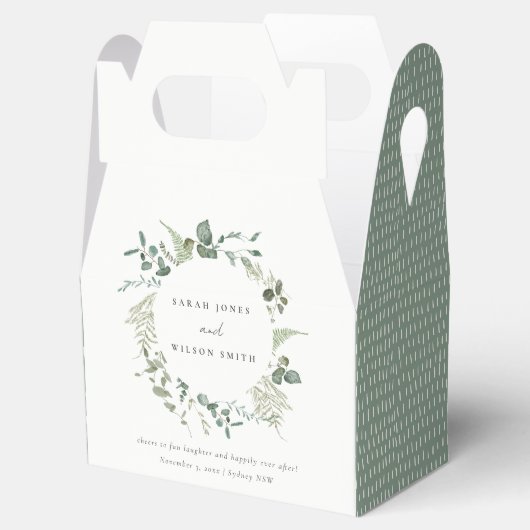 エレガント植物性ユーカリ水の色結婚の フェイバーボックス (オープン)