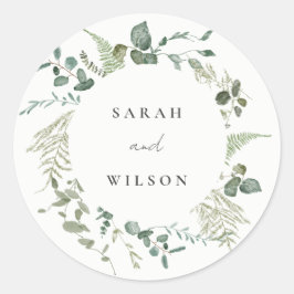 エレガント植物性ユーカリ水の色結婚の ラウンドシール