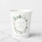 エレガント植物性ユーカリ水の色結婚の 紙コップ (正面)