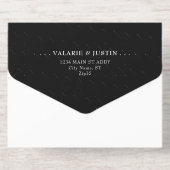 エレガント植物枝実在箔結婚s オールインワン招待状 (背面)