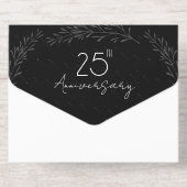 エレガント植物枝実在箔25周年記念 オールインワン招待状 (背面)