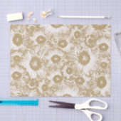 エレガント植物模様 薄葉紙 (クラフト)