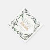 エレガント植物樹与え感謝してい苗名 スタンダードカクテルナプキン (角)