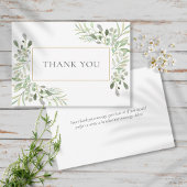 エレガント植物樹結婚林サンキューカード サンキューカード