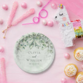 エレガント植物樹結婚林 ペーパープレート (パーティー)