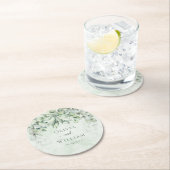 エレガント植物樹結婚林 ラウンドペーパーコースター (インサイチュ)