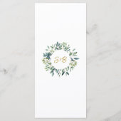 エレガント植物樹離れ結婚草 メニュー (裏面)