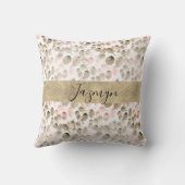 エレガント植物水の色パーソナライズされた クッション (裏面)