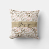 エレガント植物水の色パーソナライズされた クッション (正面)