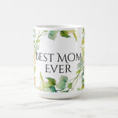 エレガント植物水色の野最高の花母 コーヒーマグカップ (中央)