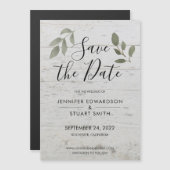 エレガント植物水離れ色写真結婚s マグネット招待状 (正面/裏面)