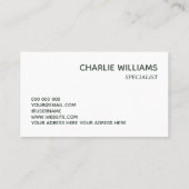 エレガント植物緑離れ白 名刺 (裏面)