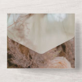 エレガント植物花束バラフローラ結婚ズオール オールインワン招待状 (裏面)