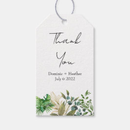 エレガント植物葉 ギフトタグ