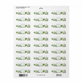 エレガント植物葉 ラベル (フルシート)