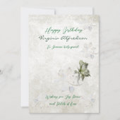 エレガント植物誕生日の招待 招待状 (正面)