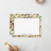 エレガント植物野花フローラパーソナライズされた ノートカード (正面/裏面インサイチュ)