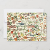 エレガント植物野花フローラパーソナライズされた ノートカード (裏面)