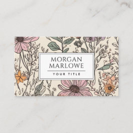 エレガント植物野草植物学フローラ 名刺