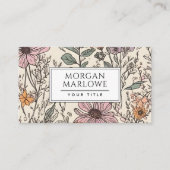 エレガント植物野草植物学フローラ 名刺 (正面)