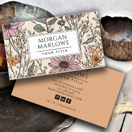 エレガント植物野草植物学フローラ 名刺